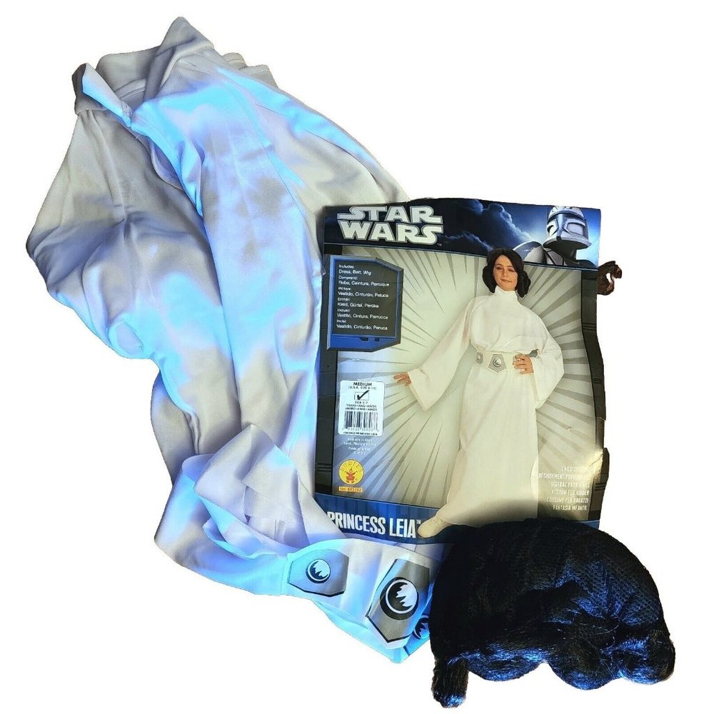 Star Wars Princess Leia Child M (8-10) Costume Rubies White Halloween